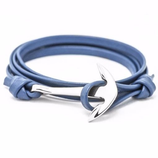 Bracelet ancre bleu femme