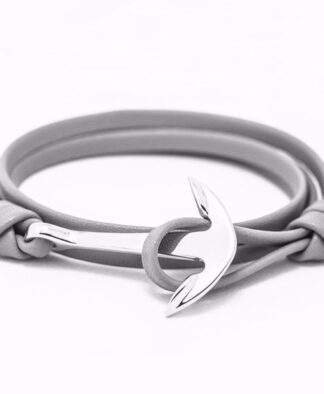 Bracelet ancre cuir femme