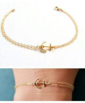 Bracelet ancre or
