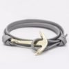 Bracelet ancre or gris