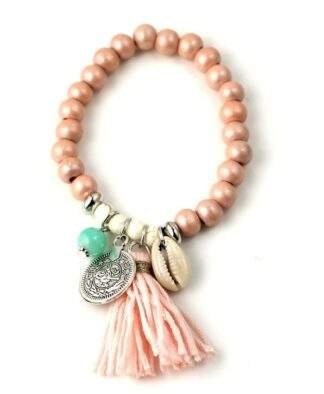 Bracelet boheme rose