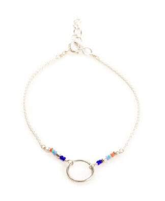 Bracelet cercle argent- idee cadeau