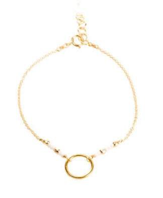 Bracelet cercle or perles