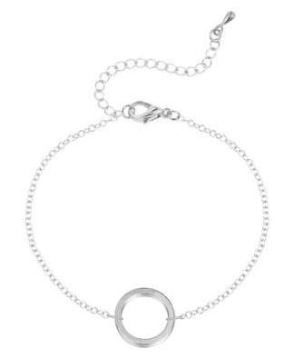 Bracelet cercle plaque argent