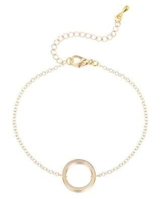 Bracelet cercle plaque or