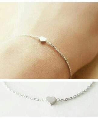 Bracelet coeur argent- cadeau amoureux