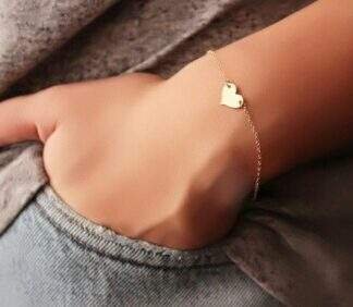 Bracelet coeur or