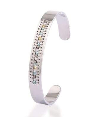 Bracelet jonc argent - fille