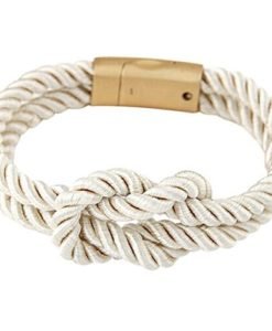 Bracelet noeud marin blanc