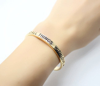 Bracelet porte bohneur or