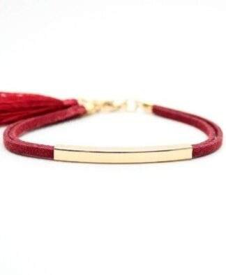 Bracelet tendance femme rouge