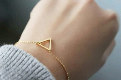 Bracelet triangle dore