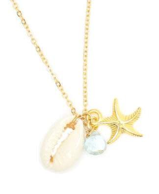 collier aigue marine or