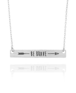 Collier be brave argent