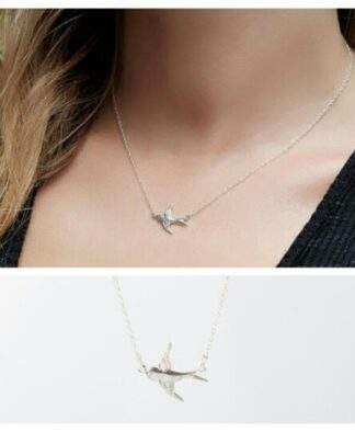 Collier hirondelle argent