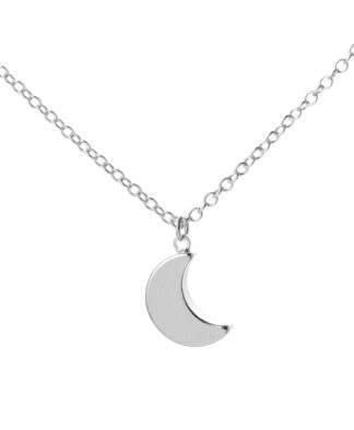 collier lune argent
