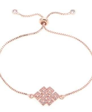 Bracelet mariage swarovski or rose