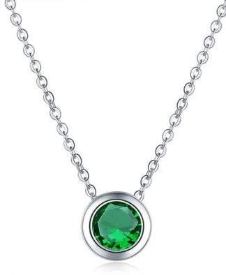 Collier demoiselle d'honneur vert.