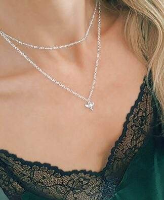 Collier multirangs plaqué argent