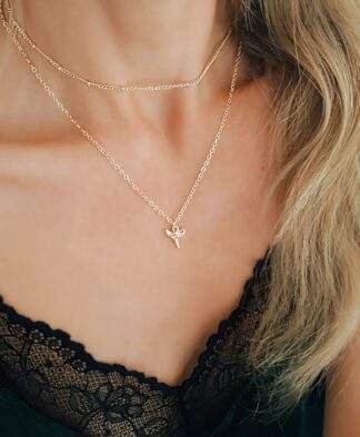 Collier multirangs plaqué or