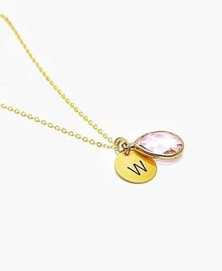 Collier initiale dore pas cher