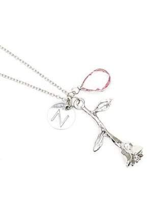 Collier personnalisé pierre rose
