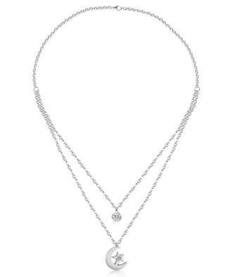 Collier lune étoile Swarovski