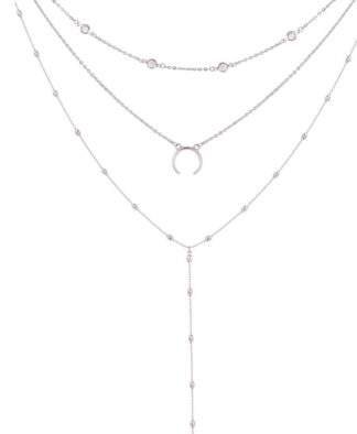 Collier multirang argent femme