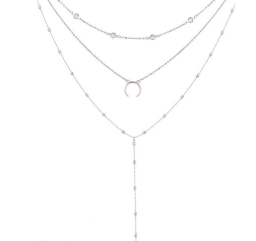 Collier multirang argent femme