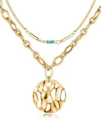 Collier tendance 2020 medaille or