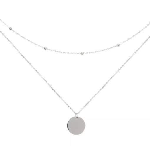 Collier multi-chaines argent