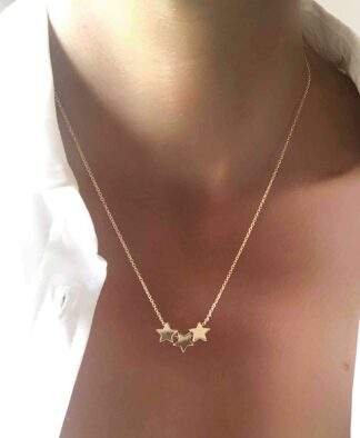 Cadeaux Noel Femme 2020 - Collier original or