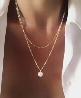 Cadeaux Noel Femme 2020 - Collier perle femme