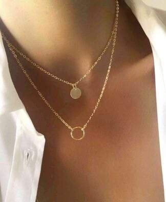 Collier cadeau Noel Femme 2020 - Collier cercle