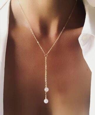 Idees cadeaux Noel Femme - Collier original dore