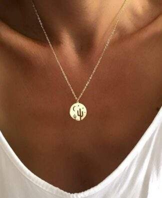 Collier Noel 2021 Femme- medaille doree