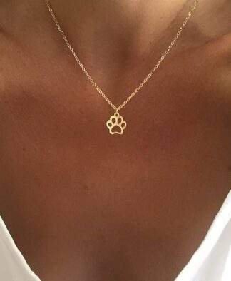 Collier Noel Femme- acier dore