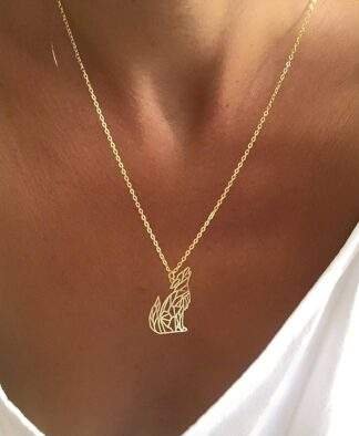 Collier cadeau original plaque or