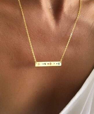 Collier fantaisie Noel-plaque or