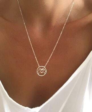collier cadeau femme- medaille coeur