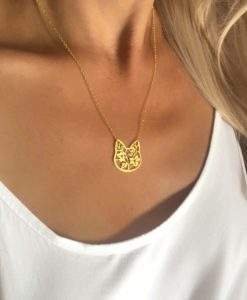 Collier chat origami