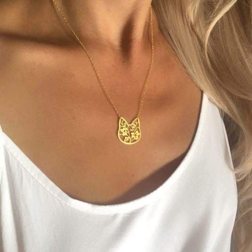 Collier chat origami