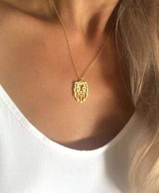 Collier lion origami