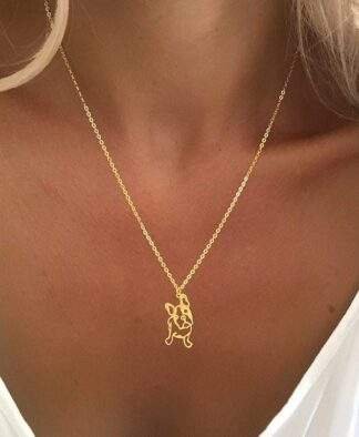 collier origami chien