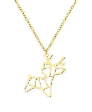 Collier cerf origami