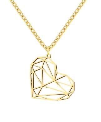 Collier pendentif coeur origami