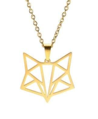 Pendentif renard or