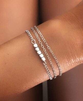 Bracelet multirang argent femme