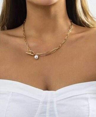 Collier chaine a grosses mailles ovales