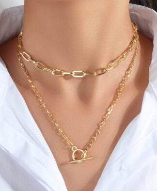 Collier multirang grosse maille